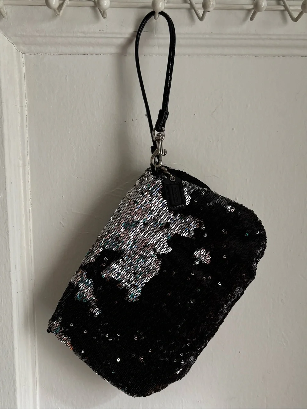 Coach Reversible Sequin Clutch Wristlet